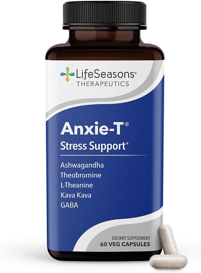 LifeSeasons Anxie-T - Stress Relief Supplement - Supports Mood & Mental Focus - Feel Calm and Relaxed - Eases Tension & Nervousness - Ashwagandha, Kava Kava, GABA & L-Theanine - 60 Capsules - Image 2