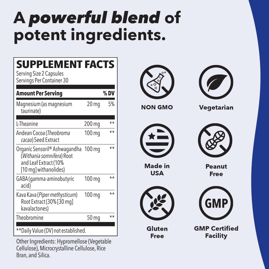 LifeSeasons Anxie-T - Stress Relief Supplement - Supports Mood & Mental Focus - Feel Calm and Relaxed - Eases Tension & Nervousness - Ashwagandha, Kava Kava, GABA & L-Theanine - 60 Capsules - Image 6