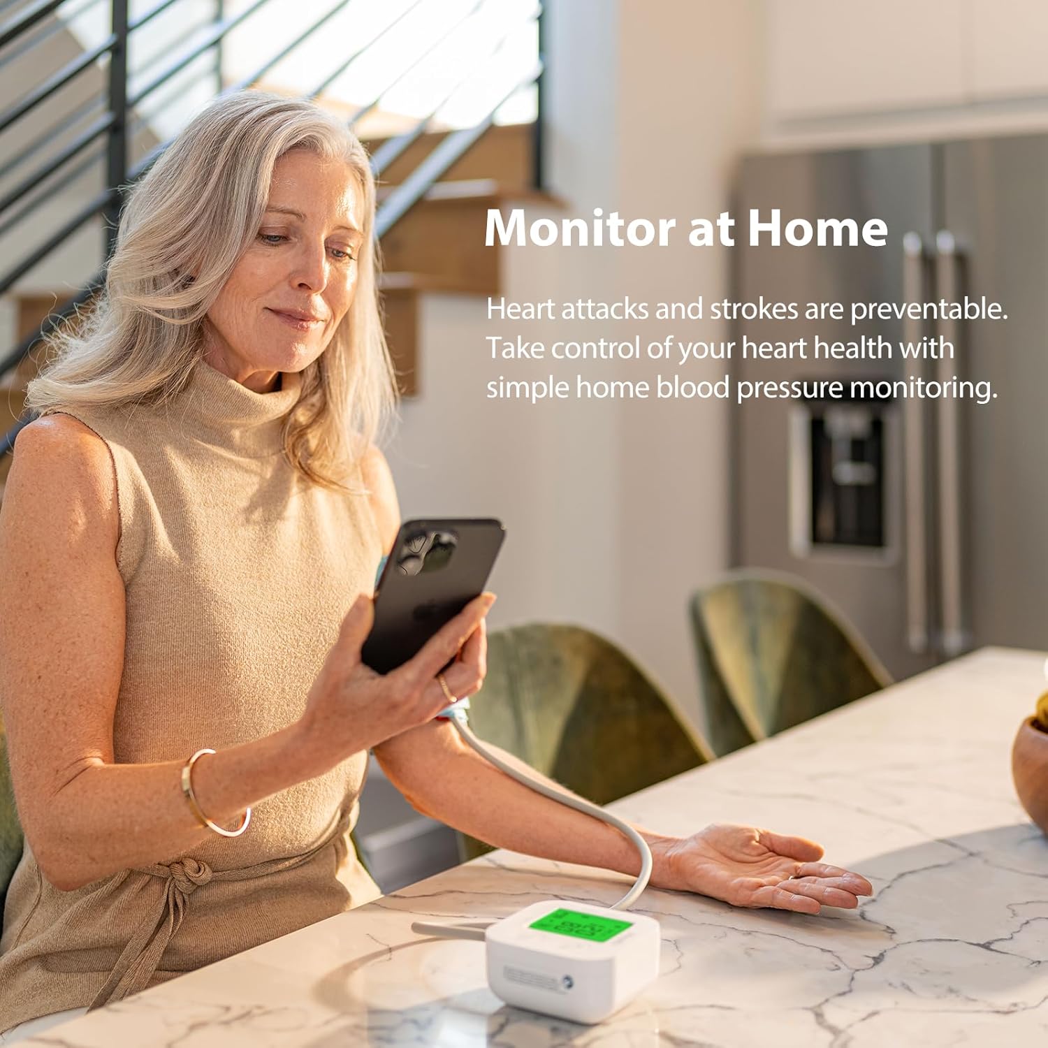 iHealth Track Smart Upper Arm Blood Pressure Monitor with Wide Range Cuff That fits Standard to Large Adult Arms, Bluetooth Compatible for iOS & Android Devices - Image 6