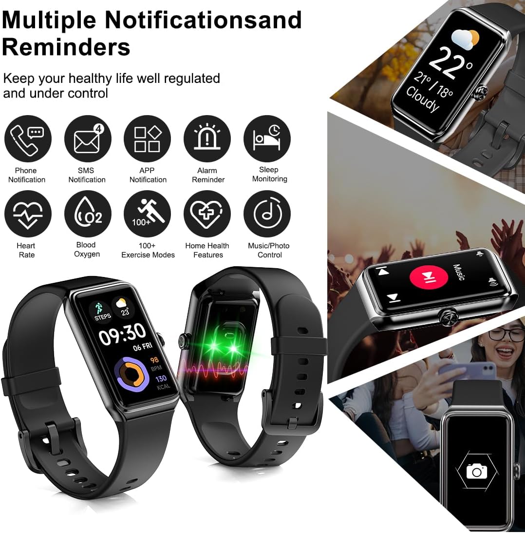 Fitness Tracker- Smart Watch with 1.47" Health Activity Trackers 24/7 Heart Rate,Stress Management, Monitor Blood Oxygen, Sleep Tracking Fitness Watch for Android iPhone Women Men - Image 8